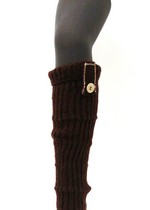 RIB KNIT LEGWARMERS WITH EMBELLISHED BUTTON TAB style 9