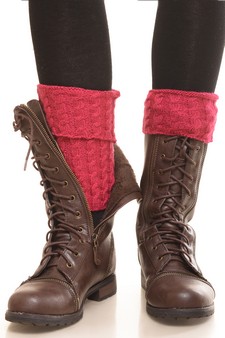Low cut, cable knit leg warmers (Adults) style 7