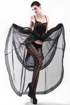 KILLER LEGS Lady's Oh My Hearts Fishnet Tights style 2