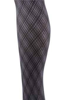 Lady's Swirling Plaid Design Fashion Tights style 3