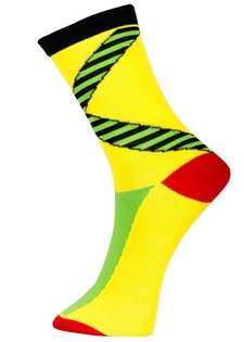 3 Single Pair Bundle Pack Lady's X-Factor Stripe Novelty Crew Socks style 6