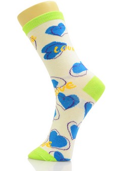 ALL OVER HEARTS CREW SOCKS style 2
