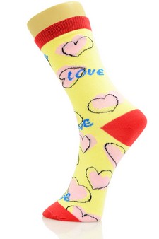 ALL OVER HEARTS CREW SOCKS style 3