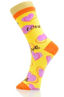 ALL OVER HEARTS CREW SOCKS style 5