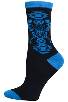 Tribal Butterfly's, crew socks style 2