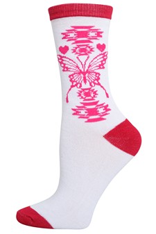 Tribal Butterfly's, crew socks style 5