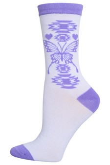 Tribal Butterfly's, crew socks style 6