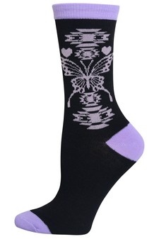 Tribal Butterfly's, crew socks style 7