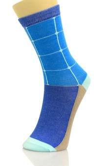 (RG-434-P-12) 3 Single Pair Bundle Pack Fashion Crew Socks style 6