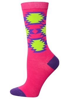 Navajo Brights Crew Socks style 6