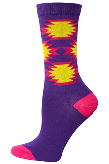 Navajo Brights Crew Socks style 7