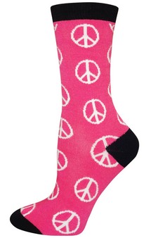 PEACE SIGNS crew socks style 2