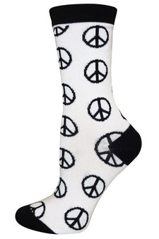 PEACE SIGNS crew socks style 3