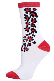 Cheetah, trail print. Crew socks. style 5