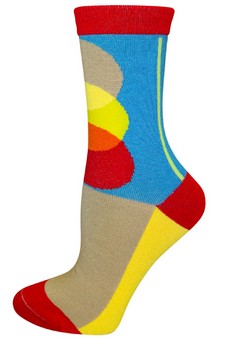 (RG-434-P-12) 3 Single Pair Bundle Pack Fashion Crew Socks style 6