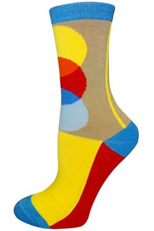 (RG-434-P-12) 3 Single Pair Bundle Pack Fashion Crew Socks style 7