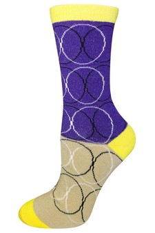 3 Single Pair Bundle Pack Fashion Design Crew Socks style 3