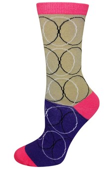 3 Single Pair Bundle Pack Fashion Design Crew Socks style 4