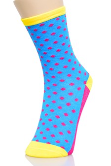 3 Single Pair Bundle Pack Fashion Design Crew Socks style 3