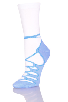 3 Single Pair Bundle Pack Lady's Ballerina Novelty Crew Socks style 4