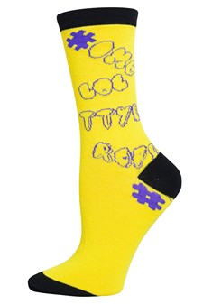 LOL, ROFL, # Lady's Novelty Crew Socks style 7