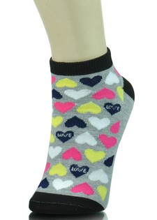 REPEATING HEARTS LOW CUT SOCKS style 3