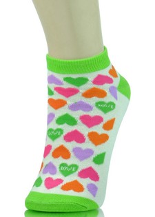 REPEATING HEARTS LOW CUT SOCKS style 6