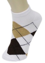 ARGYLE PRINT LOW CUT SPANDEX SOCKS style 2