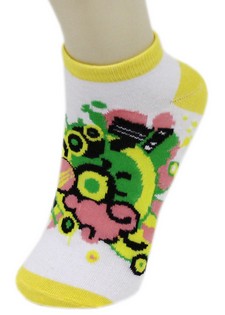 3 Pair Pack Low Cut Design Spandex Socks style 5