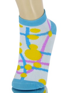 ABSTRACT LINES AND SPLOTCHES LOW CUT SOCKS style 6