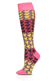 Abstract Checkered Knee High Socks style 3