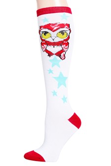 Star Owl Knee High Socks style 5
