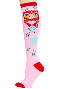 Star Owl Knee High Socks style 6