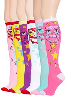 Star Owl Knee High Socks style 7