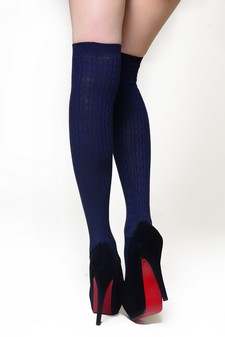 Single Pair Pack Fashion Design Thigh High Socks style 3