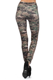 SOLDOUT-11-11-14--Lady's Digital Camouflage Printed Seamless Fashion Leggings style 2