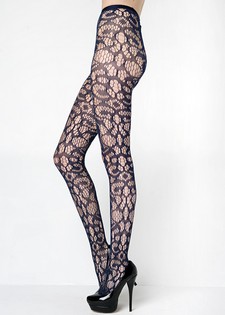 Stella Elyse Abstract Crescent Shapes Fishnet Pantyhose style 2