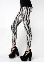 STELLA ELYSE BLURRED ZEBRA STRIPE PRINTED LIQUID LEGGINGS style 2