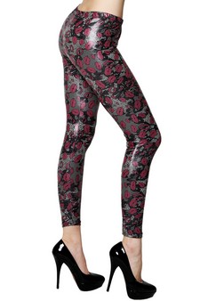 STELLA ELYSE Lips and Lace Printed Liquid Leggings (L/XL only) style 2
