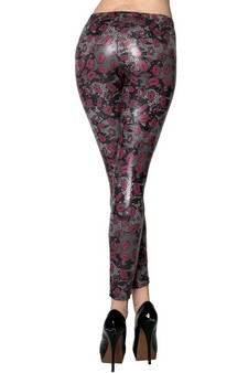 STELLA ELYSE Lips and Lace Printed Liquid Leggings (L/XL only) style 3