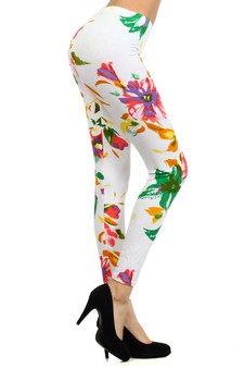 Lady's STELLA ELYSE Floral Bouquet Printed Leggings style 3