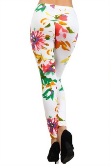 Lady's STELLA ELYSE Floral Bouquet Printed Leggings style 4