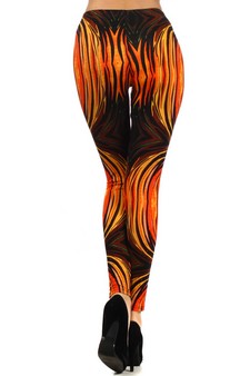 Lady's STELLA ELYSE Art Plus Sized Melted Wax Printed Legging style 3