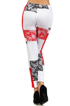 Lady's STELLA ELYSE Art Lace & Color Block Legging style 3