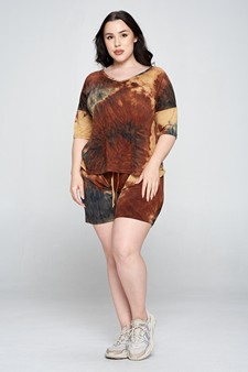 Women's Tie Dye Print Relaxed Shorts - TOP: TP2260P style 5