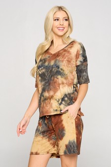 Women's Tie Dye Print Relaxed Shorts - TOP: TP2260 style 2