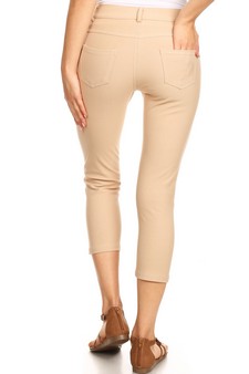 Women's Classic Solid Capri Jeggings (Large only) style 3