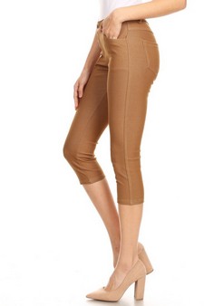 Women's Classic Solid Capri Jeggings (Medium only) style 2