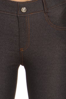 Women's Cotton-Blend 5-Pocket Skinny Capri Jeggings style 4