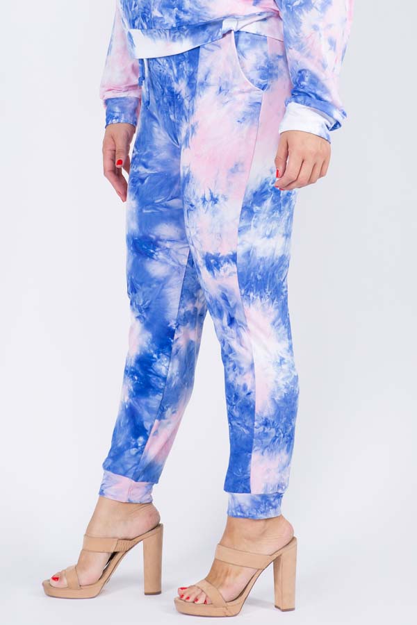 brown tie dye joggers